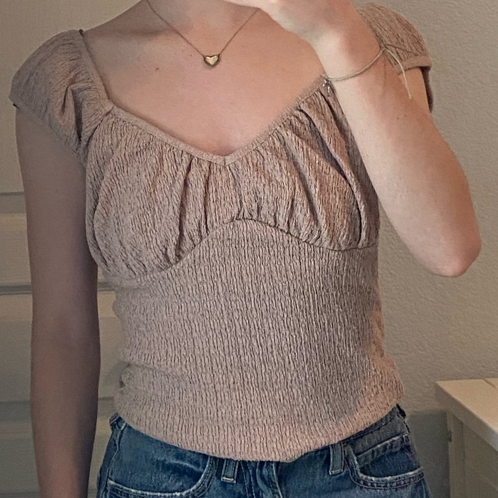 Free People Smocked Blouse